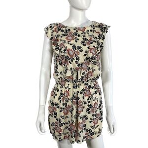 Express Floral Ruffled Front Shorts Romper